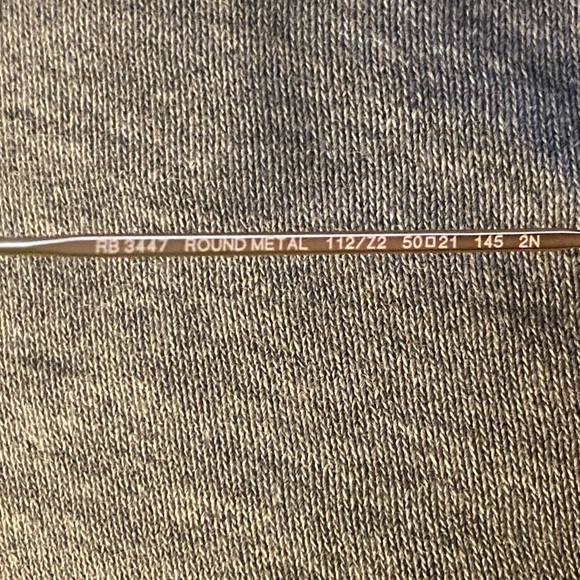 Ray Ban Round Metal Sunglasses RB3447 - Picture 8 of 9